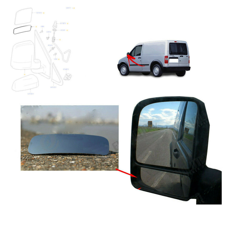 Ford Transit Connect Blind Spot Mirror And Wing Mirror Heated Glass Left Side 4440217
