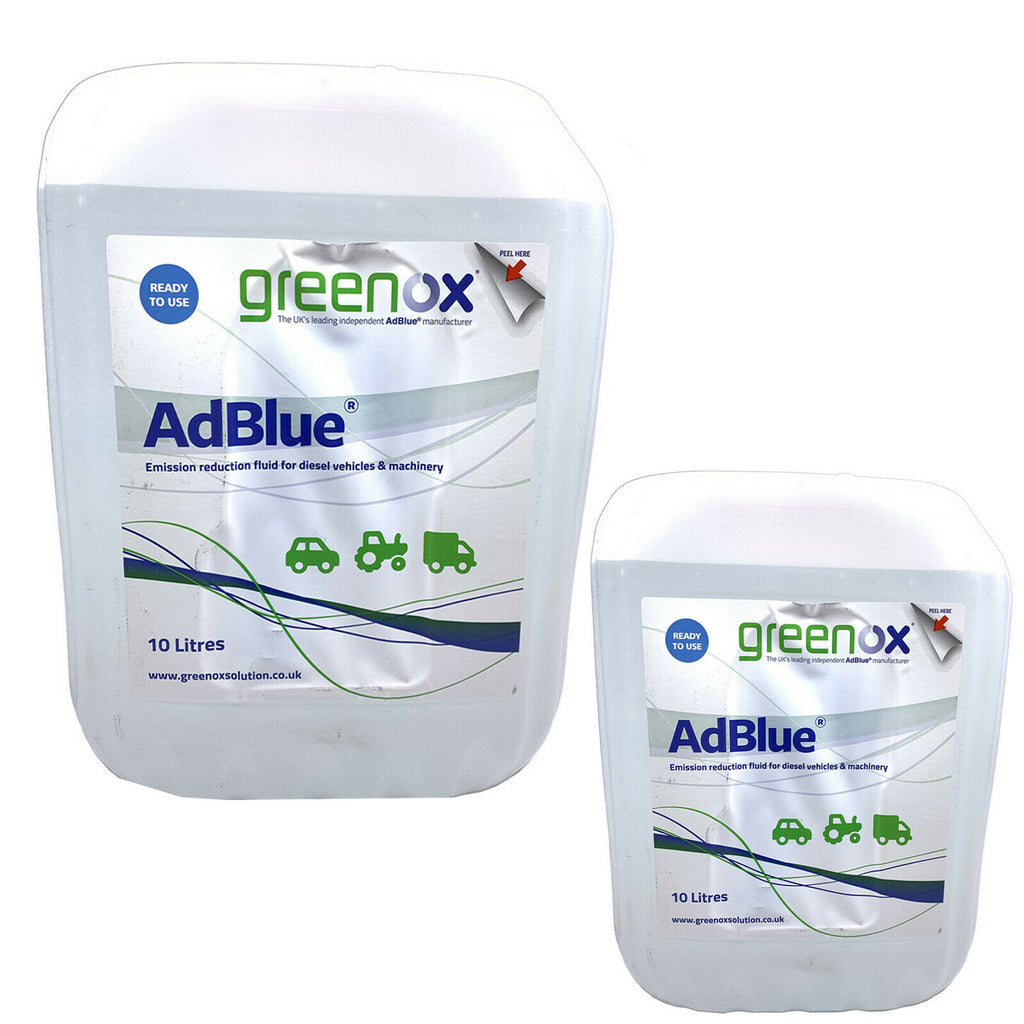 2 x 10L Greenox Fuel Additive AdBlue Emission Reduction Fluid for Diesel Vehicles with Pouring Spout