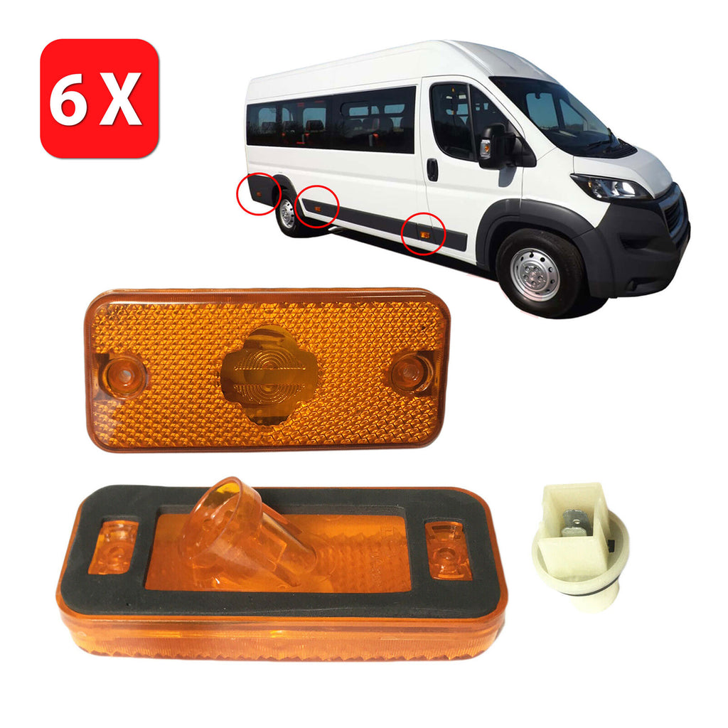 Peugeot Boxer Citroen Relay Fiat Ducato Iveco Daily Side Marker Lamp 6X 1329718 