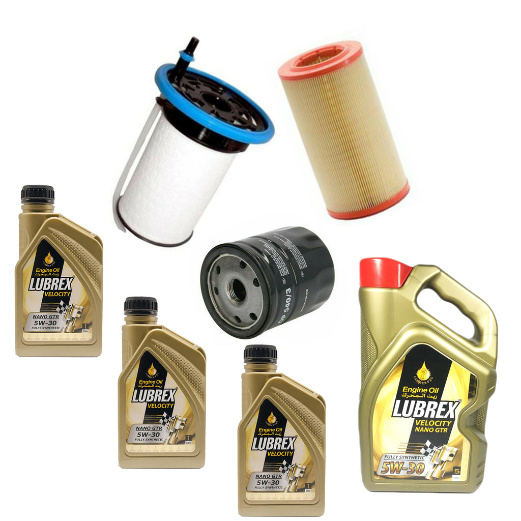 Citroen Jumper Peugeot Boxer Service Kits Oil Fuel Air Filter And 8X Lubrex 5W-30 Engine Oil  