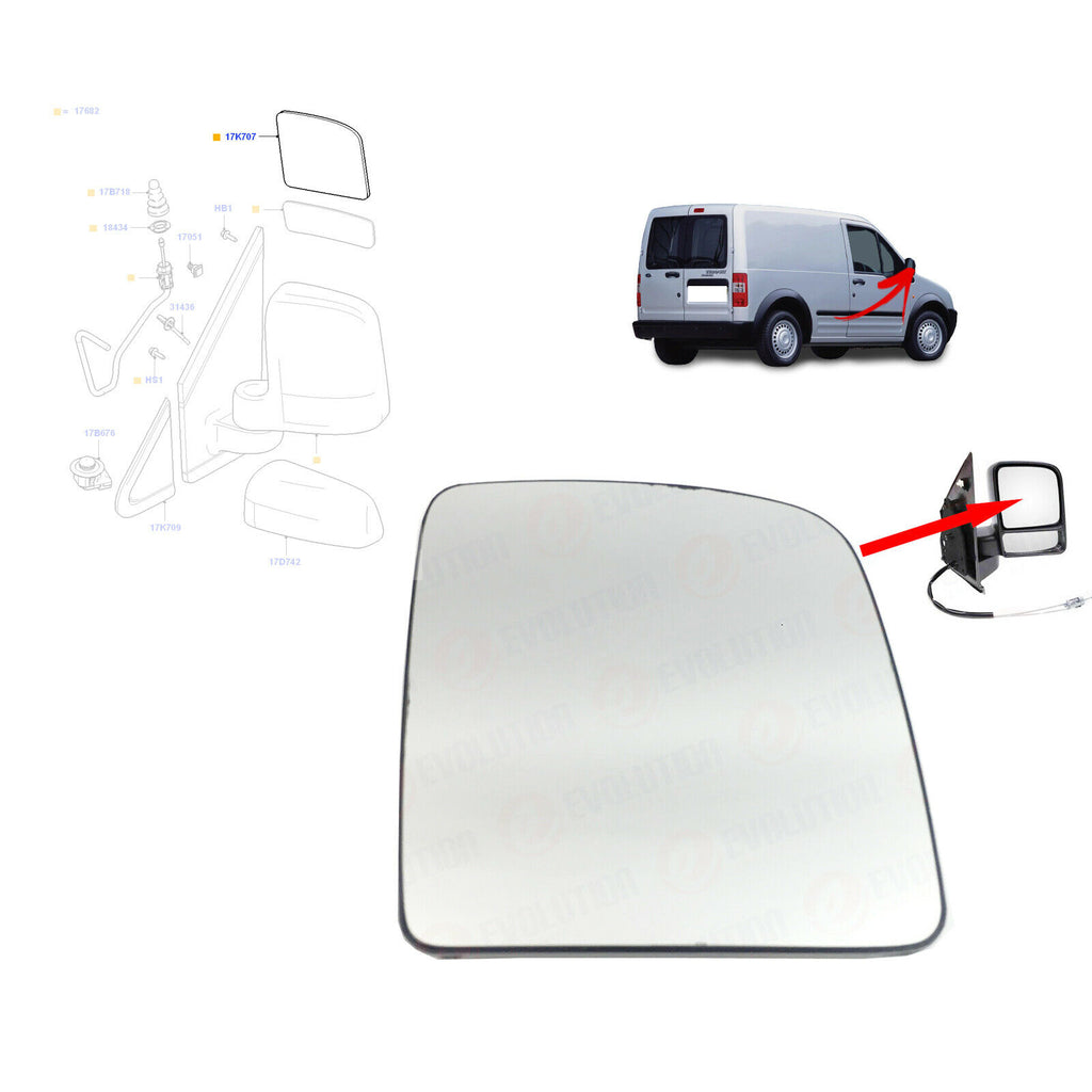 Ford Transit Connect Right Side Wing Mirror Heated Blind Spot Mirror 4440214