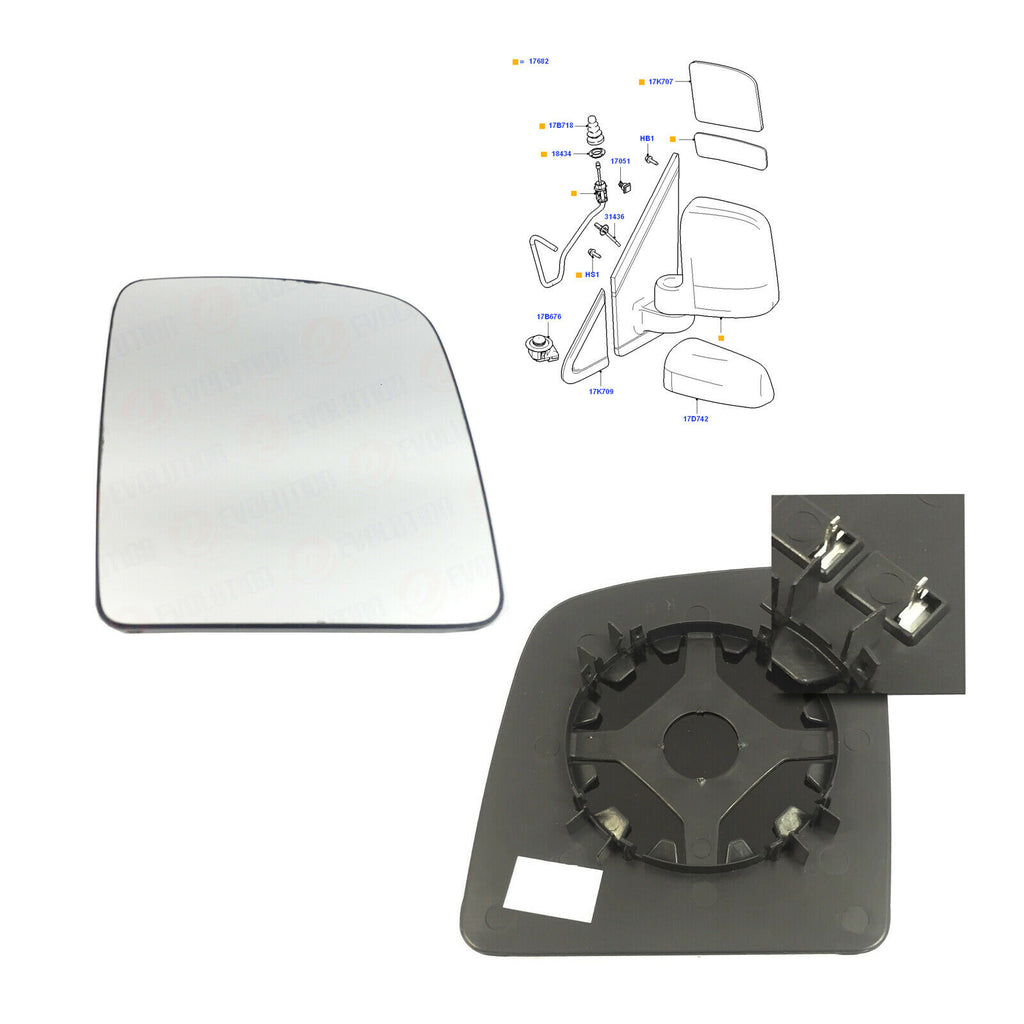 Ford Transit Connect Right Side Wing Mirror Heated Blind Spot Mirror 4440214