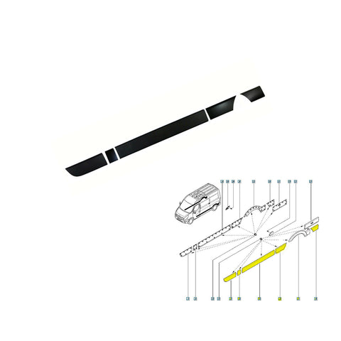 Renault Master Movano NV400 Left Side Mouldings Trim Panels Set 2010 Onwards
