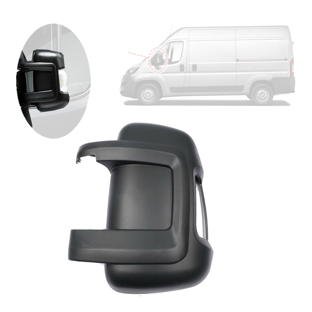 Ducato Relay Boxer 2006 On Fits Door Right Left Mirror Cover Case Black Set 8156.77