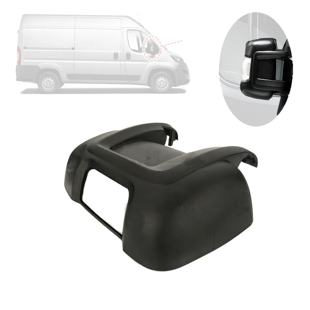 Ducato Relay Boxer 2006 On Fits Door Right Left Mirror Cover Case Black Set 8156.77
