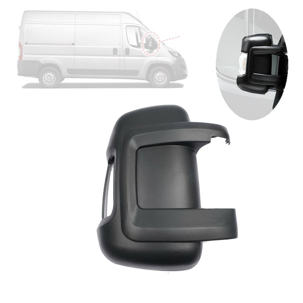 Ducato Relay Boxer 2006 On Fits Door Right Left Mirror Cover Case Black Set 8156.77