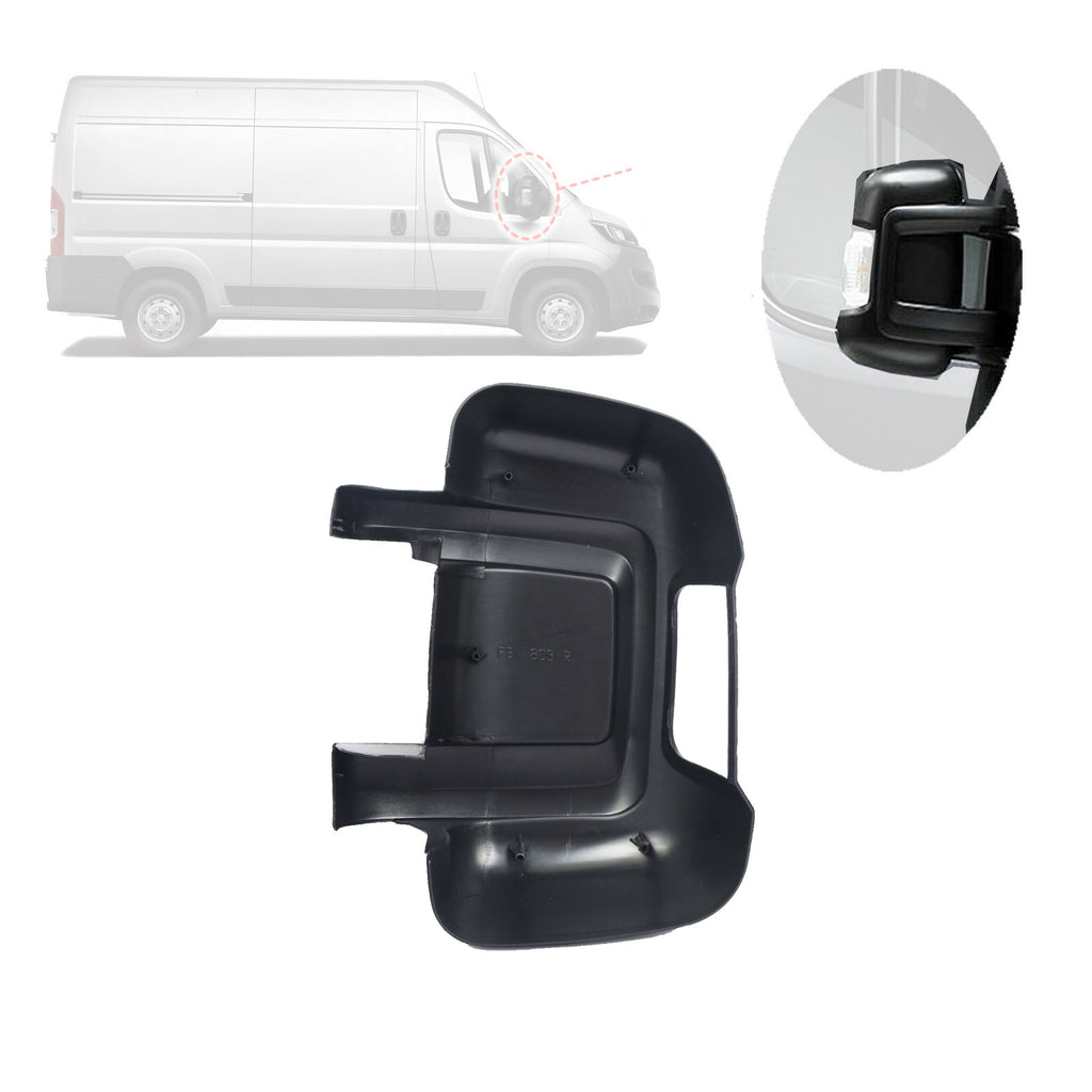 Ducato Relay Boxer 2006 On Fits Door Right Left Mirror Cover Case Black Set 8156.77