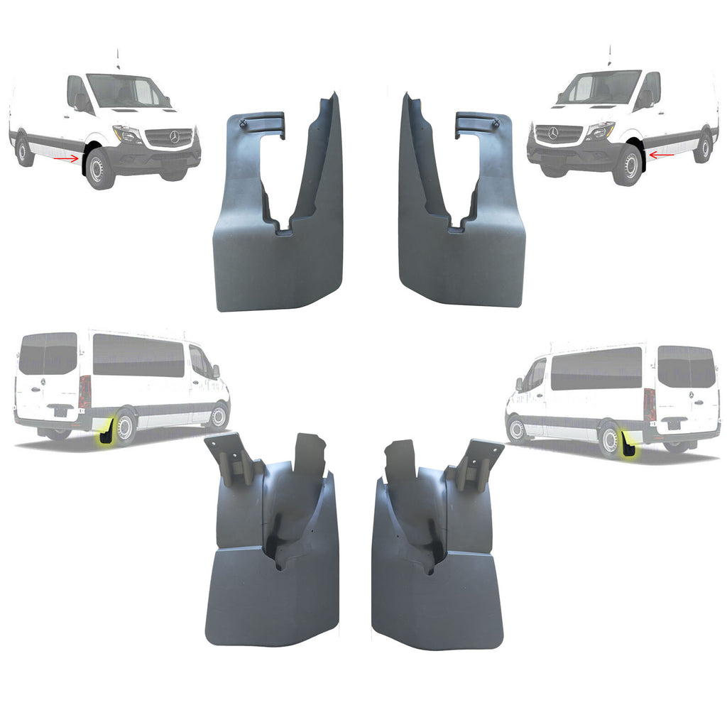 Mercedes Sprinter VW Crafter Set Of 4 Left Right Splash Guards Mud Flaps 