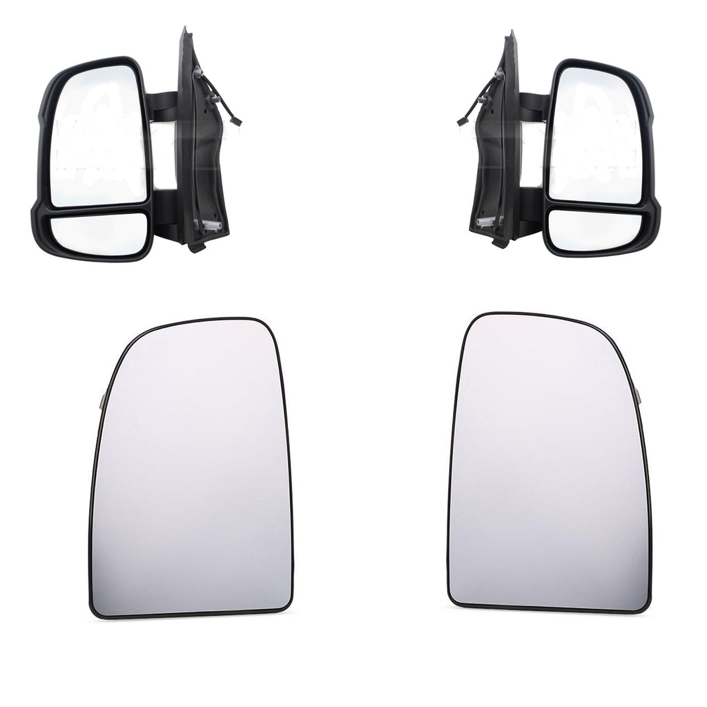 Fiat Ducato Boxer Relay Upper Wing Mirror Glass Heated Set 2006 Onwards 71748245