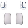 Renault Master II Movano Interstar Upper Wing Mirror Glass Heated Set 2000 Onwards 7701057371