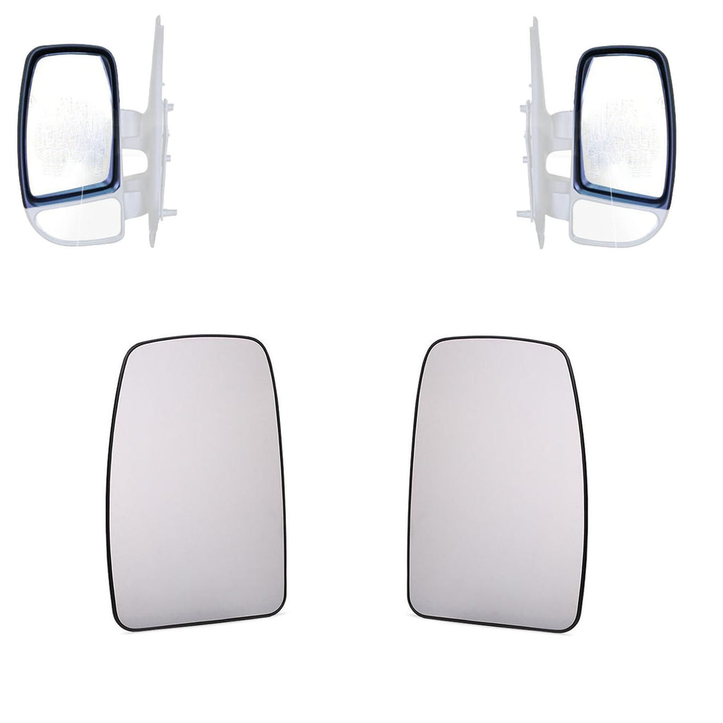 Renault Master II Movano Interstar Upper Wing Mirror Glass Heated Set 2000 Onwards 7701057371
