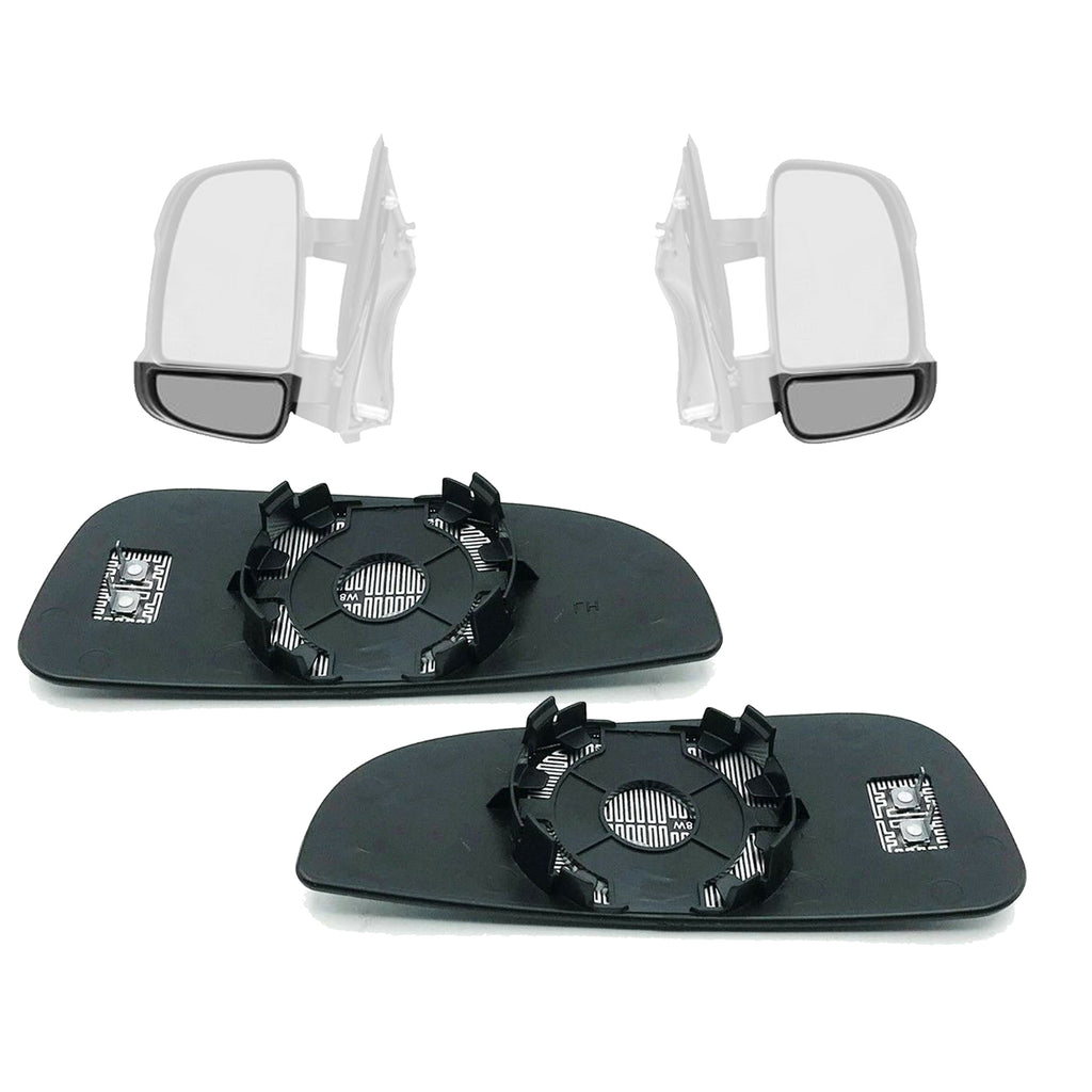 Fiat Ducato Boxer Relay Lower Wing Mirror Blind Spot Glass Heated Set 2006 Onwards 8151LN