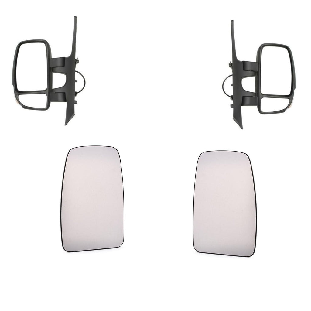 Renault Master III Upper Wing Mirror Glass Non Heated Set Movano NV400 2010 ON 963662420R