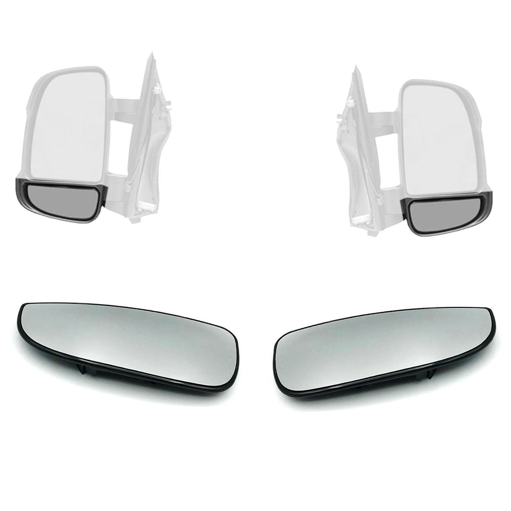 Fiat Ducato Boxer Relay Lower Wing Mirror Blind Spot Glass Non Heated Set 2006 Onwards 8151LP