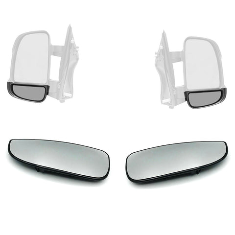 Fiat Ducato Boxer Relay Lower Wing Mirror Blind Spot Glass Non Heated Set 2006 Onwards 8151LP