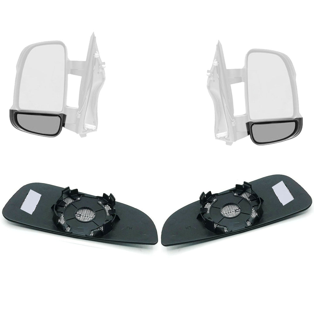 Fiat Ducato Boxer Relay Lower Wing Mirror Blind Spot Glass Non Heated Set 2006 Onwards 8151LP