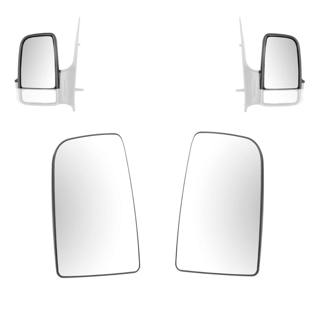 Sprinter VW Crafter Upper Wing Mirror Glass Heated Set 2006 Onwards 0028111533
