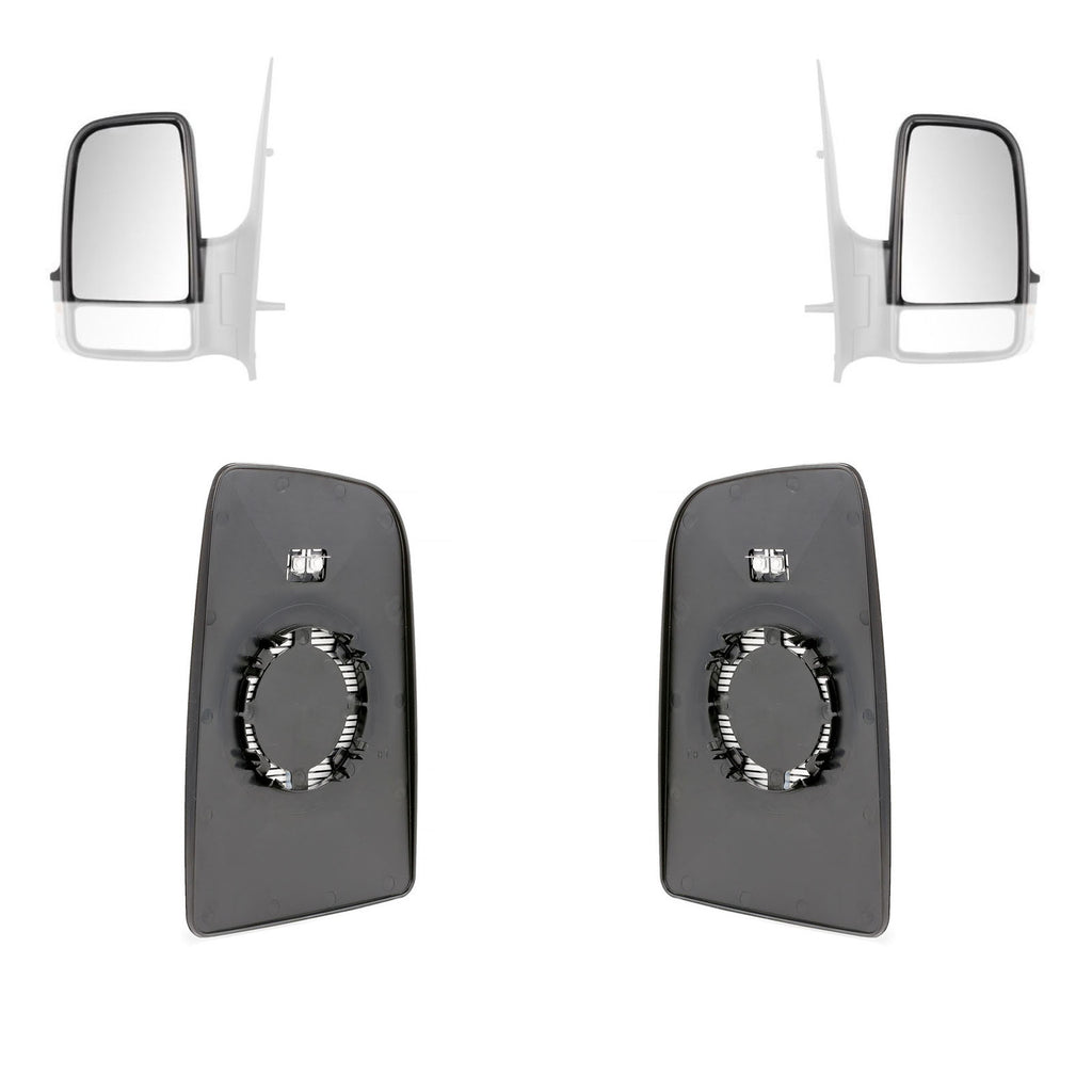 Sprinter VW Crafter Upper Wing Mirror Glass Heated Set 2006 Onwards 0028111533