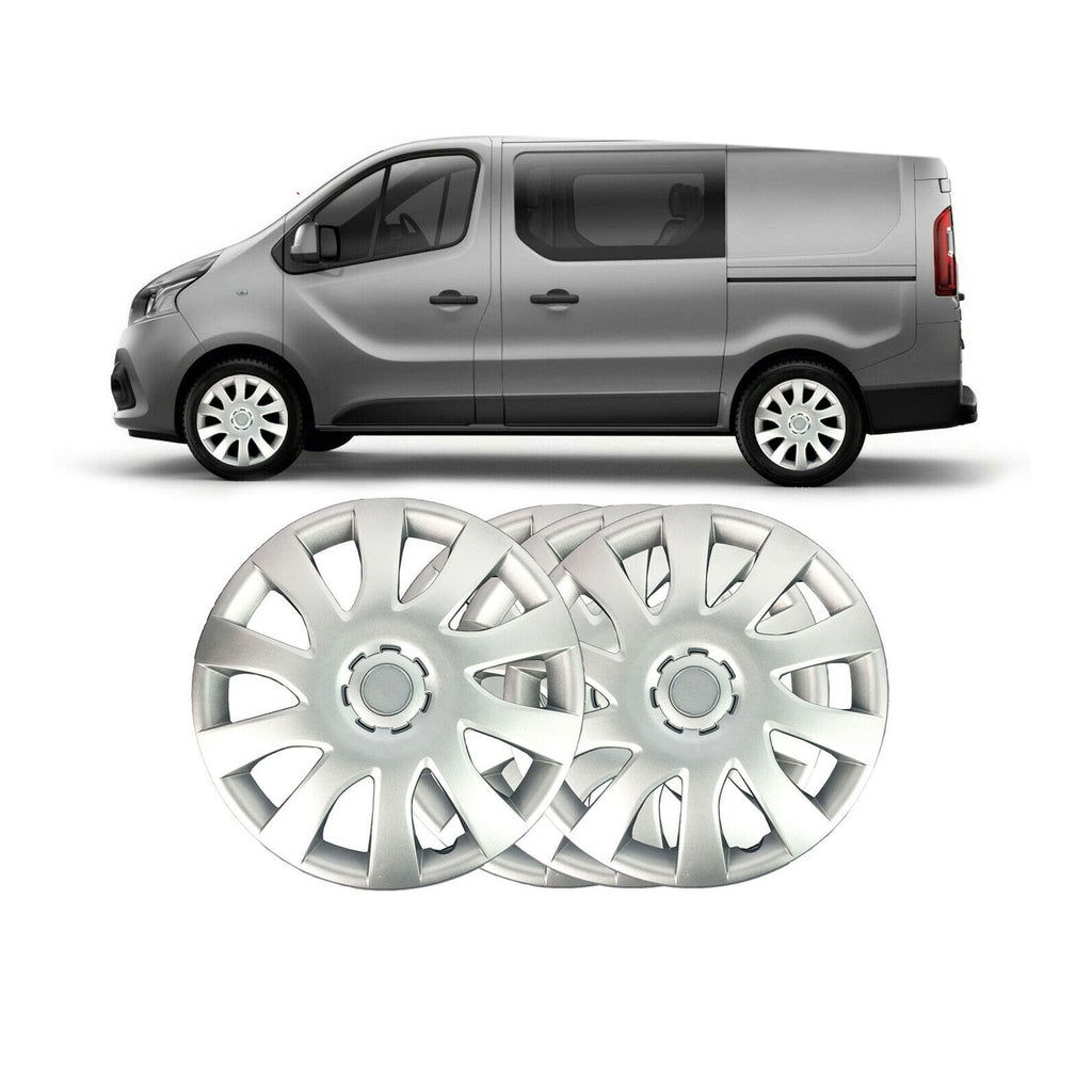 Renault Trafic 16" Wheel Trim Centre Hub Cap Cover Set