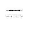 VW Transporter III 1979 to 1992 Front Brake Hose Pipe Set 251611775B 251611775D