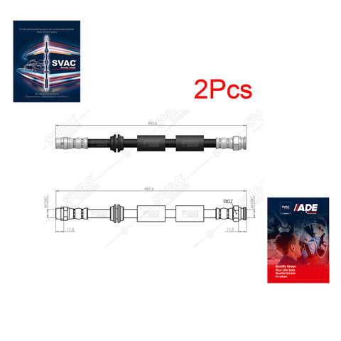 VW Transporter III 1979 to 1992 Front Brake Hose Pipe Set 251611775B 251611775D