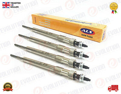 4 X DOUBLE COIL GLOW PLUGS FITS FORD TRANSIT MK7, PEUGEOT BOXER 2011 ON, 1717631