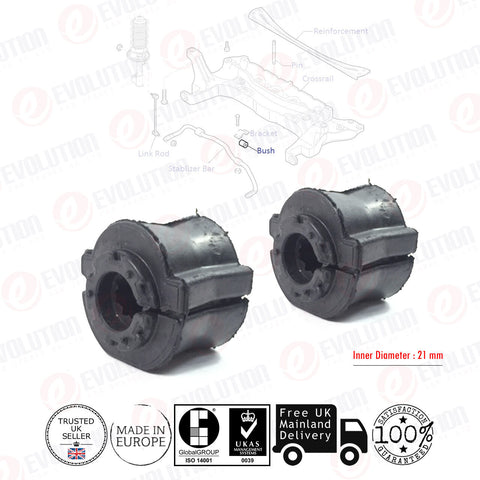 2 x FRONT RH / LH STABILISER RUBBER BUSH FITS NEMO, BIPPER, FIORINO 51785488