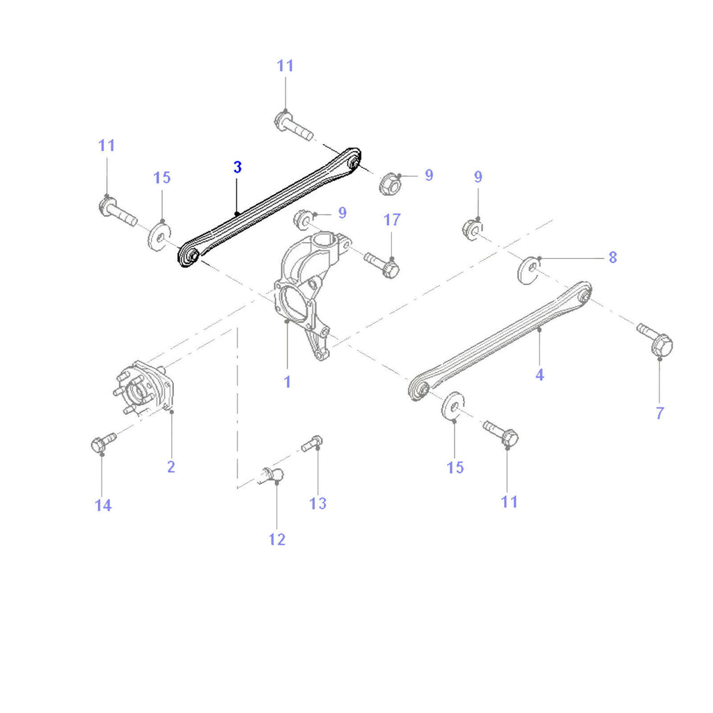 Geniune Right Side Rod Strut Wheel Suspension Fits Ford Mondeno MK III 00-07
