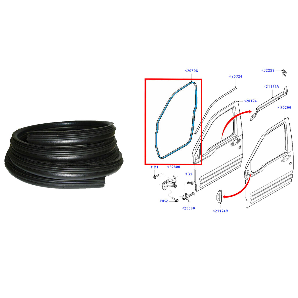 Ford Transit Connect Front Door Rubber Seal Rh Lh 02 to 13 9T16A20708AC
