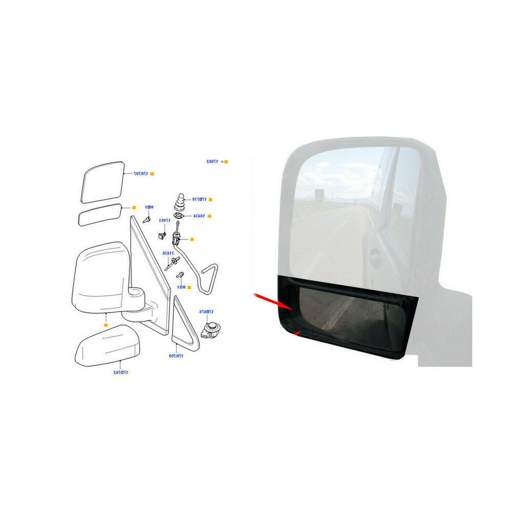 Ford Connect Blind Spot Mirror Glass Passenger Side Left 02 to 13 2T1417C718AA