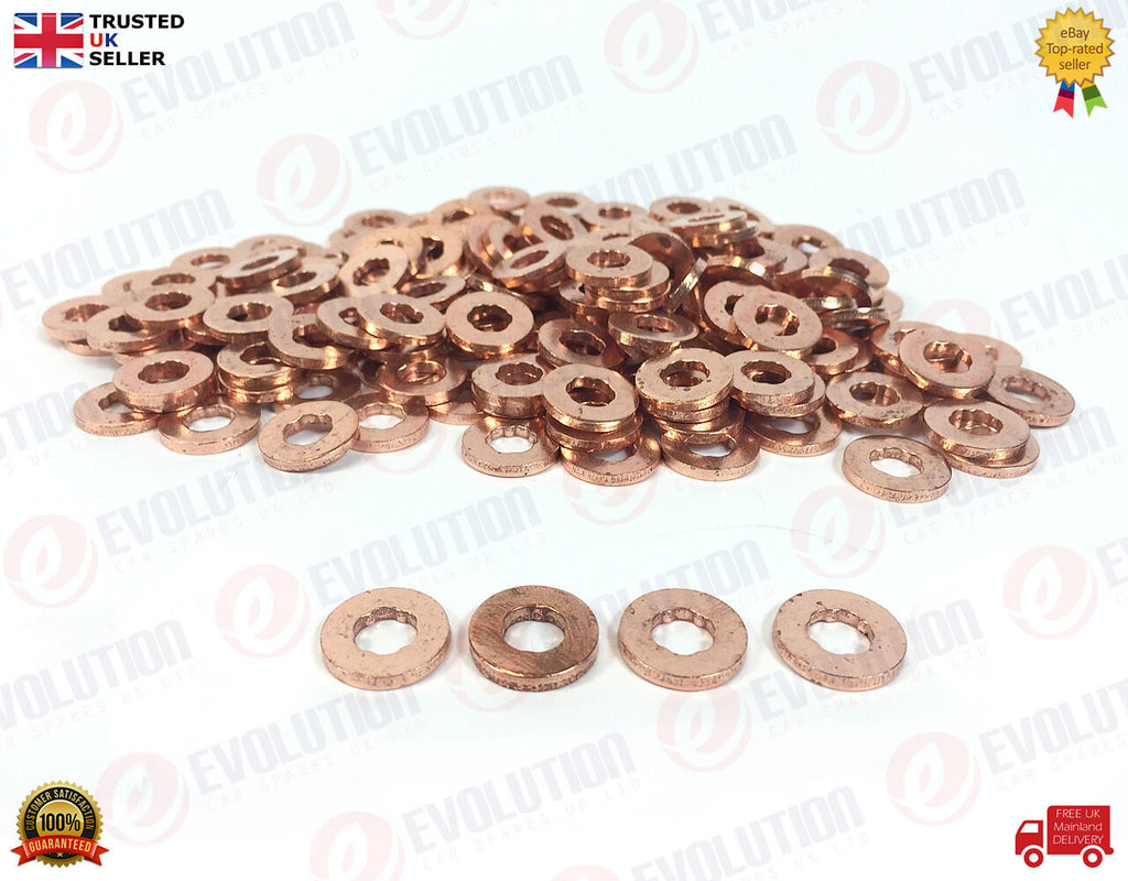 Ford Fiesta Mk5 1.4 TDCI Injector Copper Washer Seals 2S6Q 9E568 AB