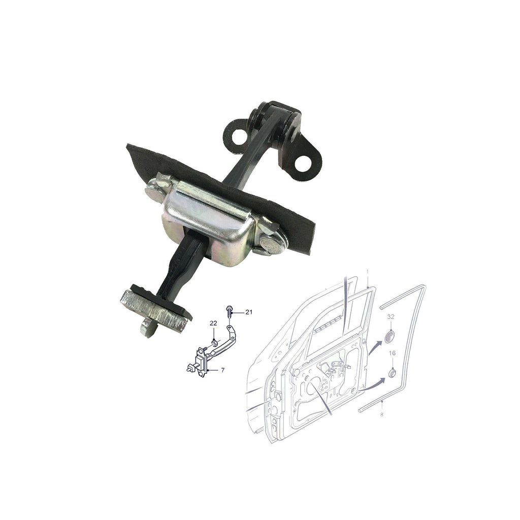 Front Door Hinge Check Strap Right Or Left Fits Ford Mondeo 93BBF23500AG