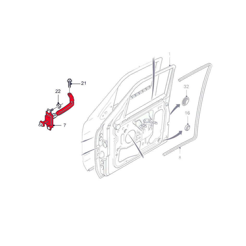 Front Door Hinge Check Strap Right Or Left Fits Ford Mondeo 93BBF23500AG