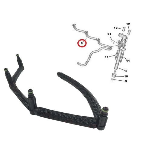 Ford Focus C Max Peugeot 206 Citroen C2 Fuel Leak Off Pipe 3M5Q9K022AC