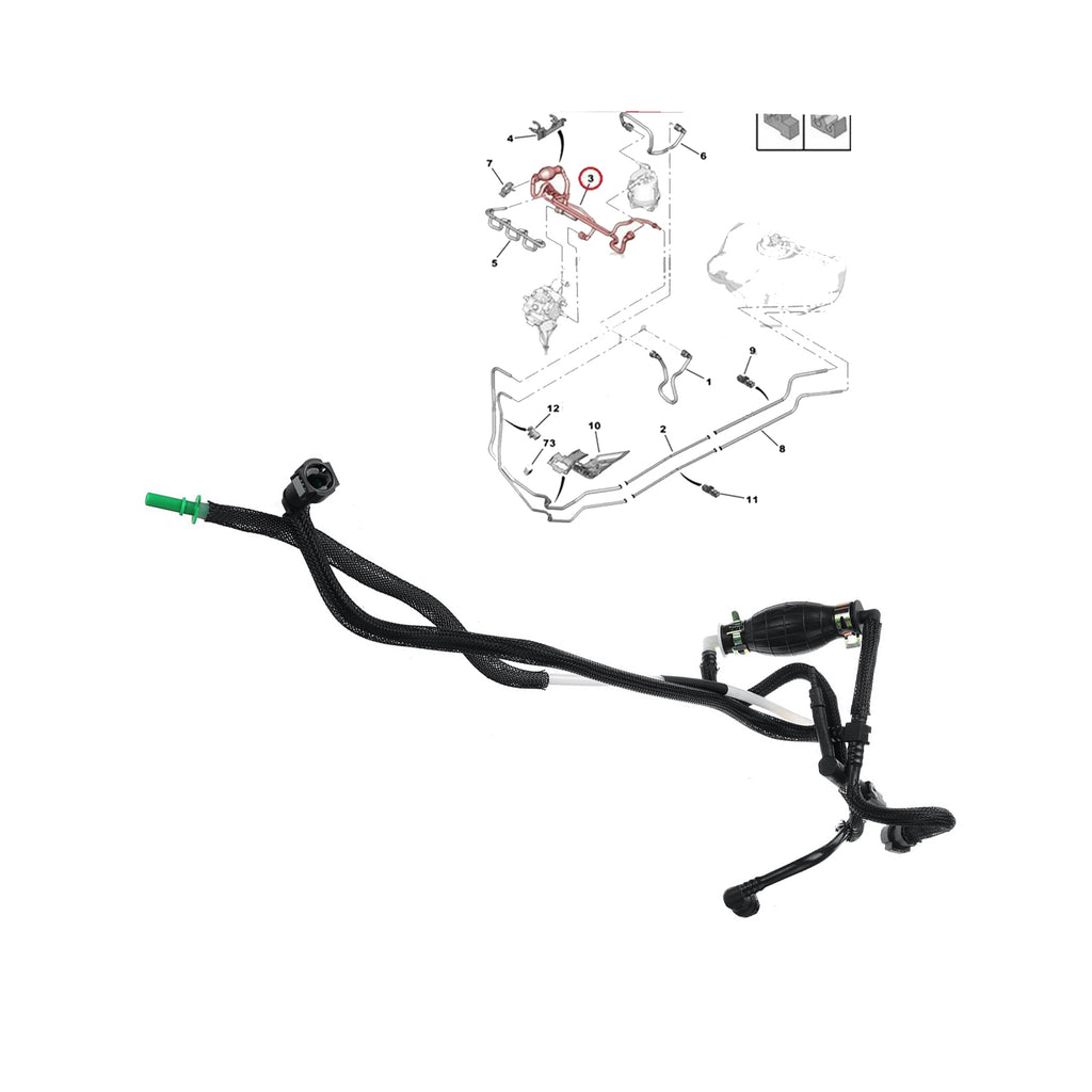 Ford Fiesta MK5 Fusion 1.4 Tdci Fuel Line Pipe Tube With Sensor 1501910