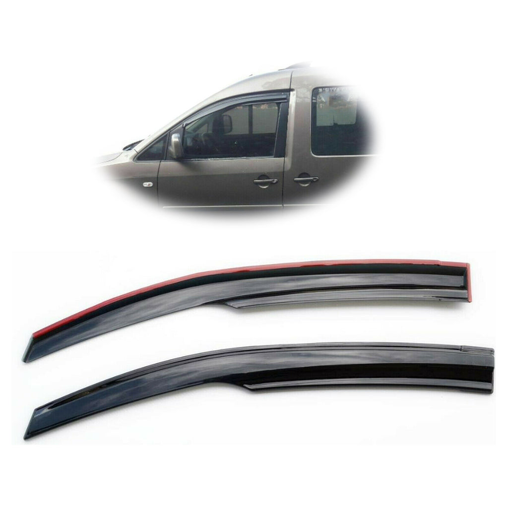 VW Caddy MK3 MK4 Front Wind Rain Smoke Deflectors 2 Pcs 2003 Onwards