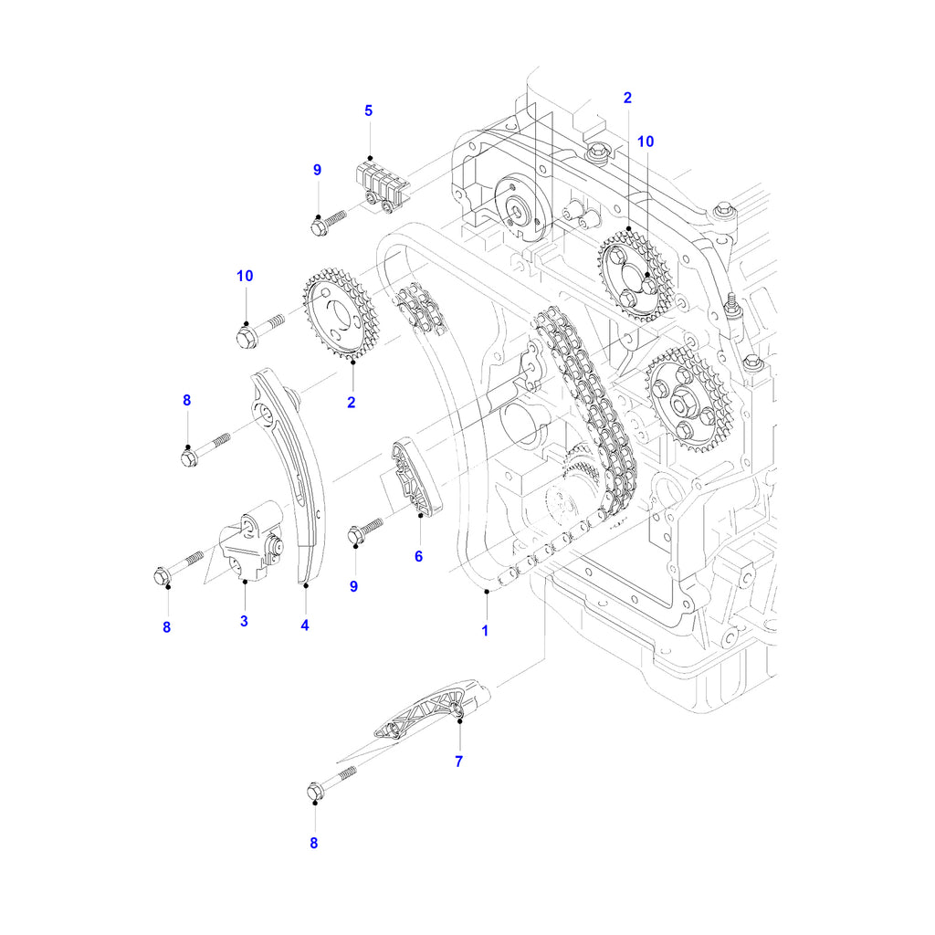 Ford Transit Mk6 90 PS Timing Chain Tensioner Kit 4 Pcs Without Founding