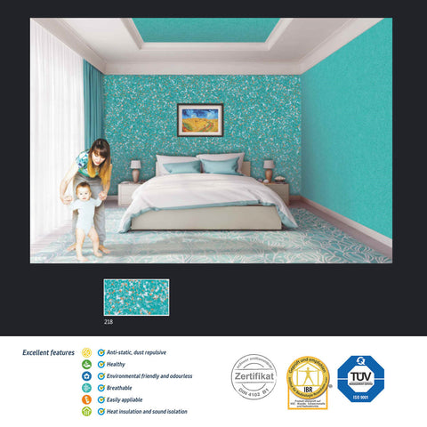 EGG BLUE-CARROT POLYMER-BASED LIQUID INTERIOR WALLPAPER SILK COATING PAINT