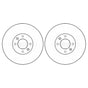 Citroen DS4 A Pair Of Rear Brake Discs DS5 Peugeot 308 4249.F7