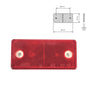 Trailer Truck Lorry Bus Rectangular Red Reflector With Two Mounting Holes