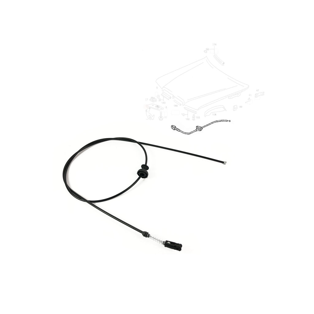 Bonnet Hood Release Cable Fits LHD Mercedes Benz 190 1982-1993 A2018800059