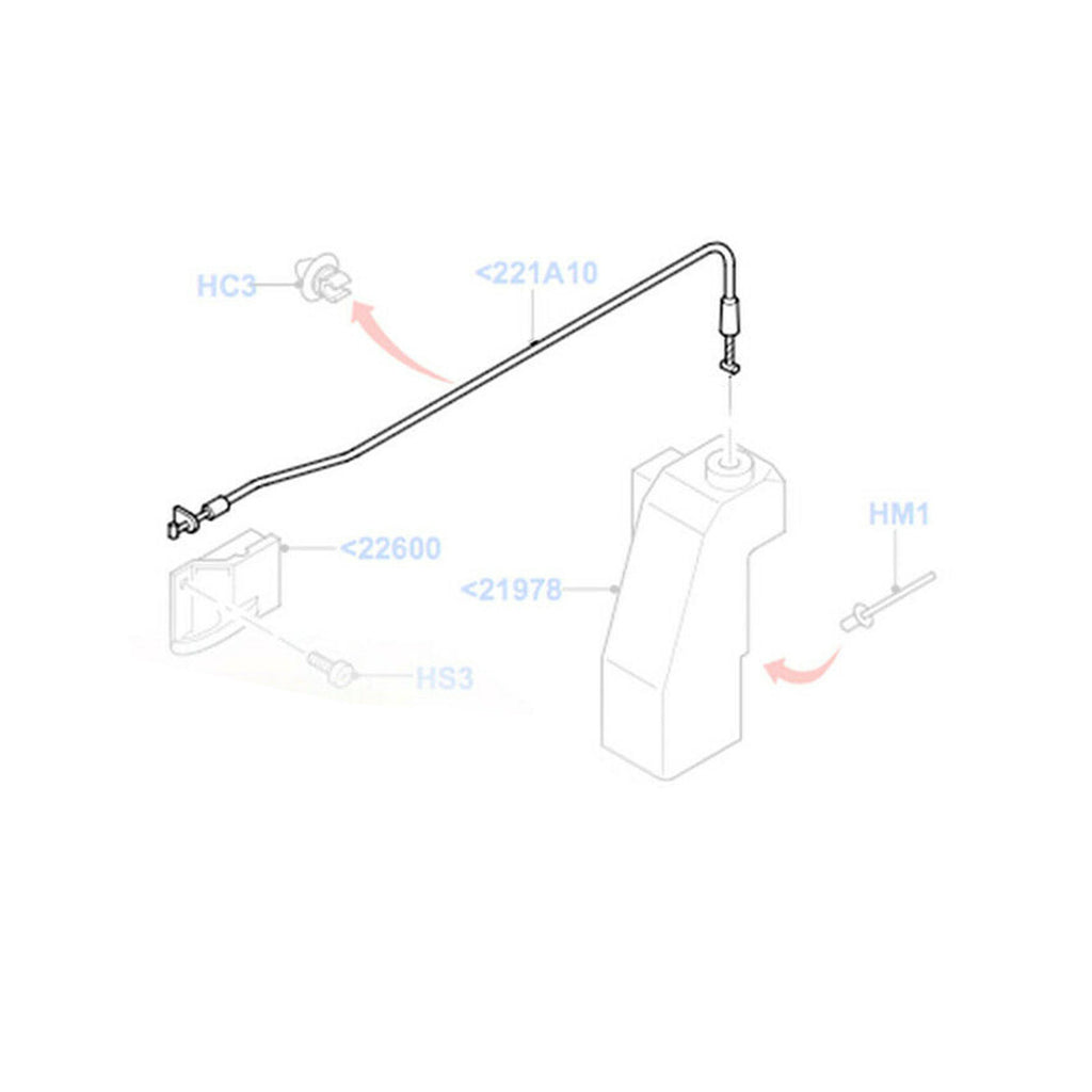 Ford Street KA  Front Door Lock Control Cable 1996 to 2008 1029475