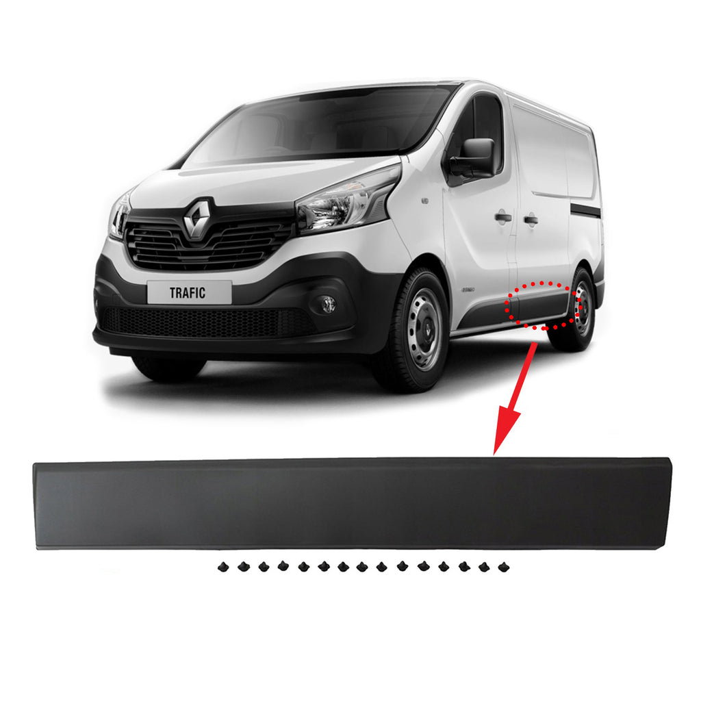 Renault Trafic III Left Side Sliding Door Trim Moulding Panel 768556674R