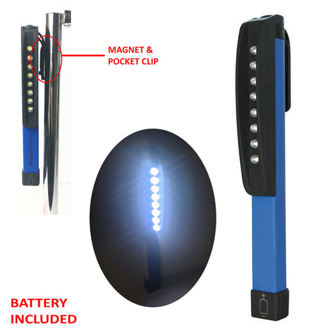 Ford 8 Led Mini Inspection Light Lamp Torch Pen With Pocket Clip And Manget