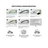 Ford Transit Custom Front Wind Rain Sun Guard Deflectors Set 2012 to 2017