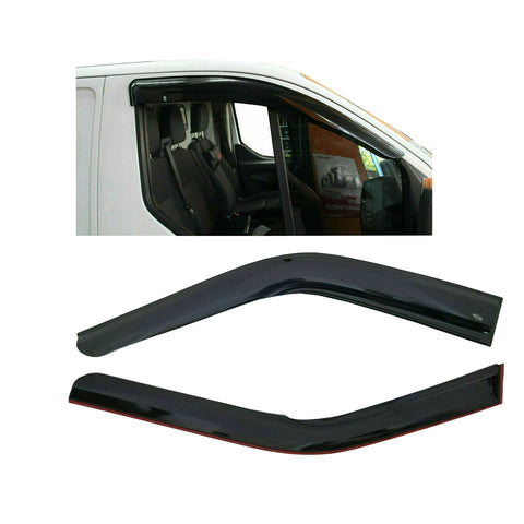 Ford Transit Custom Front Wind Rain Sun Guard Deflectors Set 2012 to 2017