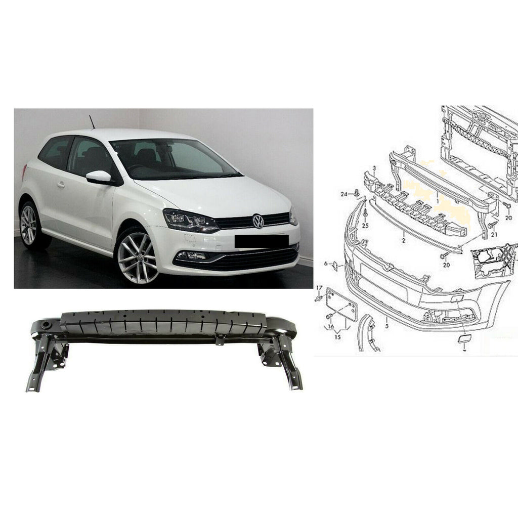 VW Polo Front Bumper Reinforcement 2014 to 2017  6C0807109A