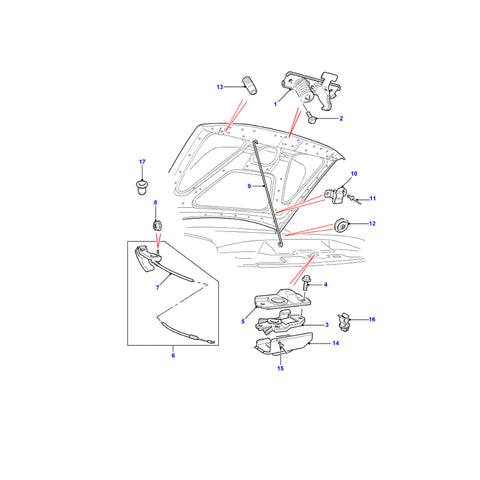 Ford Transit MK6 MK7 Bonnet Hood Lock Latch Catch Mechanism 2000 to 2014