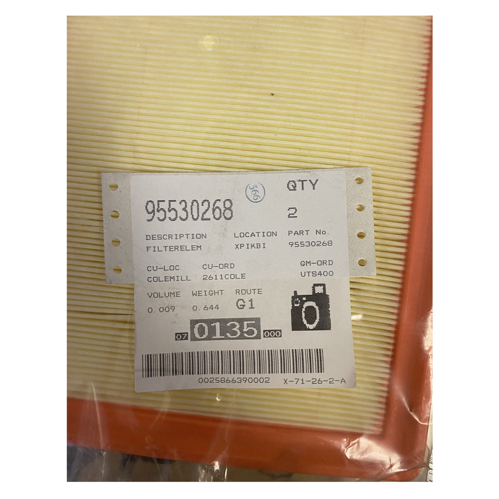 Genuine Vauxhall Vivaro Renault TrafıcIII Fiat Tolento Fits Air Filter 95530268