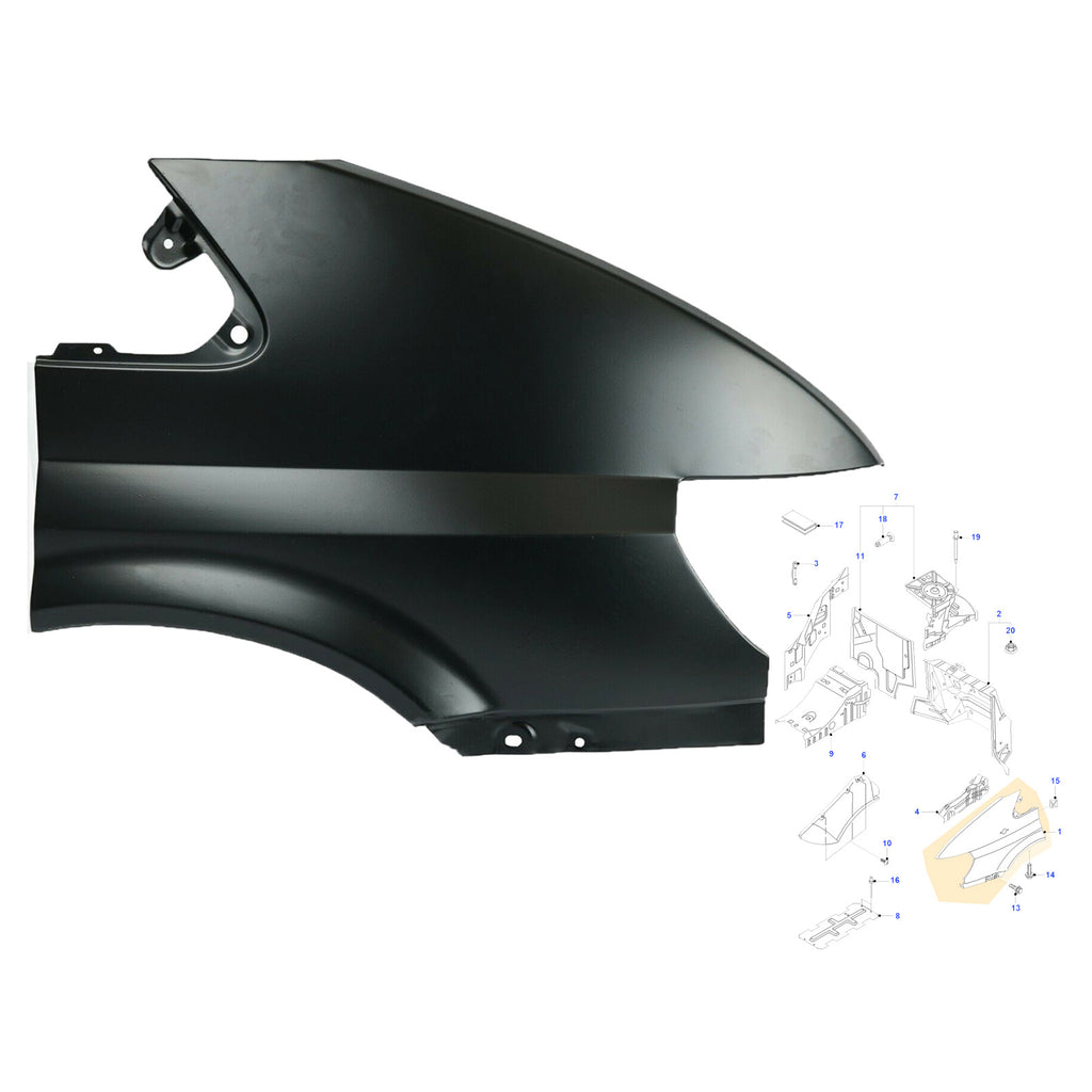 Ford Transit MK6 Front Right Wing Fender Panel 00 to 06 4469784  YC1516015AT